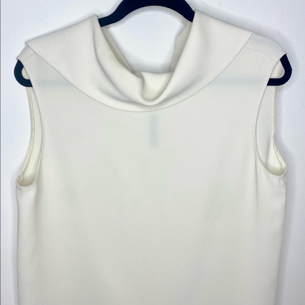 The Row ‘Sesil Sleeveless Cady’ Draped Funnel Neck Top - Picture 6 of 12